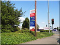 Tesco Extra sign on the corner of Town Road