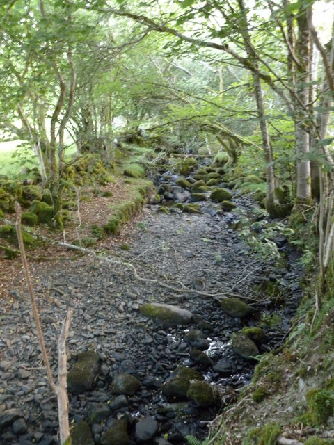 Footpath on a stream near Penmaen-canol