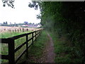 Fenced path between Cladswell and Cookhill