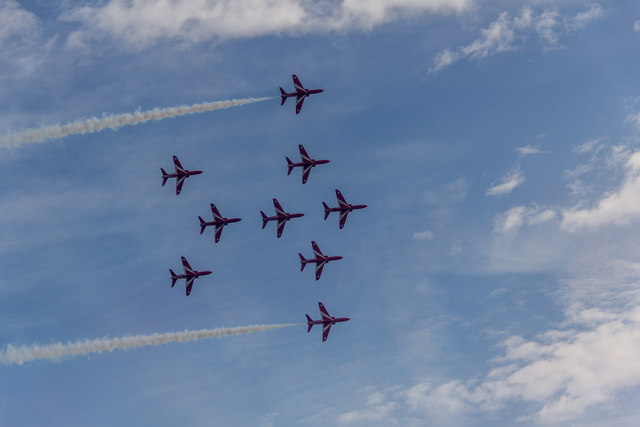 The Red Arrows Lancaster Formation,... © Christine Matthews :: Geograph ...