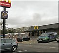 SJ9291 : Fire behind McDonald's by Gerald England