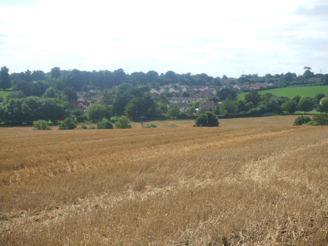 View across fields to Manuden
