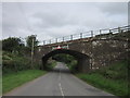 A railway line goes over the B724 at Cummertrees