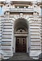 The entrance to the Cunard Building