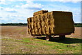 Trailer stacked with straw bales at Parsonage Farm