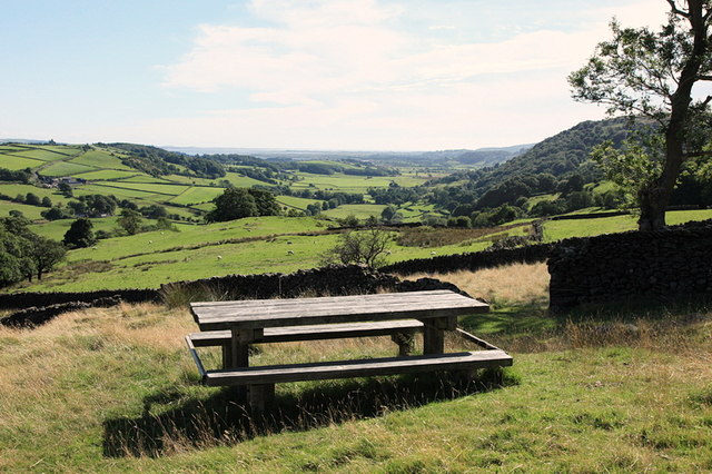 Picnic table with a view