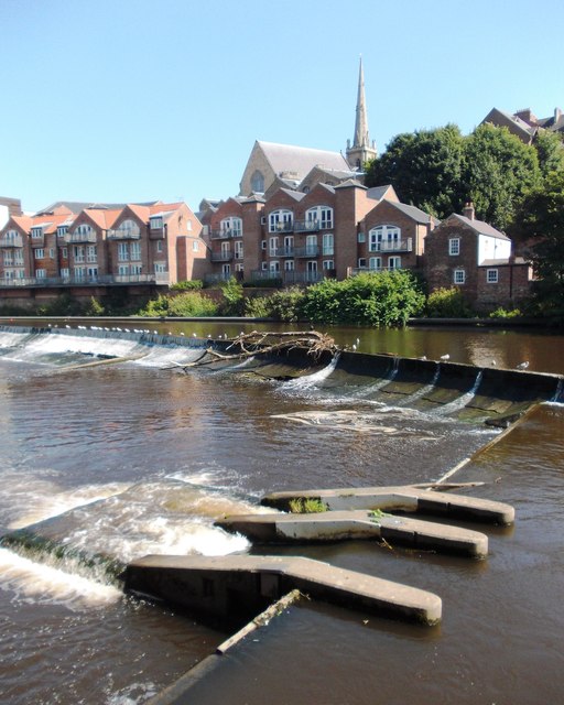 Weir on the River Wear at Durham
