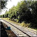 Two moveable wooden steps at Builth Road railway station