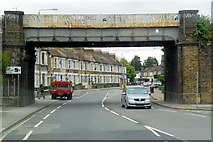 TQ4078 : Railway Bridge over Woolwich Road by David Dixon