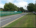 Road to Gwent Police Headquarters in Croesyceiliog, Cwmbran