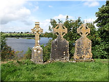 H6505 : Graves in the old Catholic graveyard  above Corraneary Lough by Eric Jones