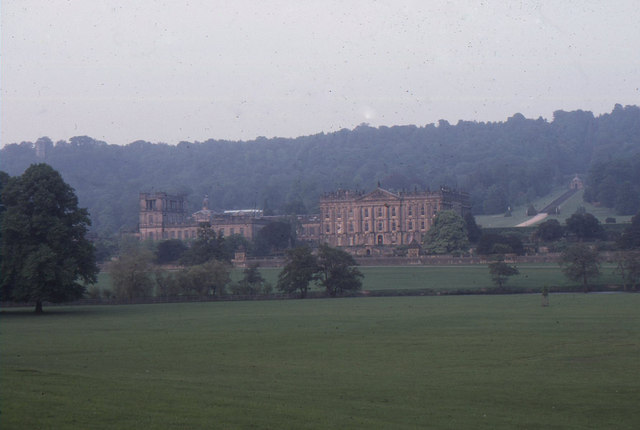 Chatsworth House and park from the south-west