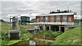 Water regulation station beside River Trent