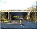 SS9874 : South side of the Cowbridge Bypass bridge over the A4222 in Cowbridge by Jaggery