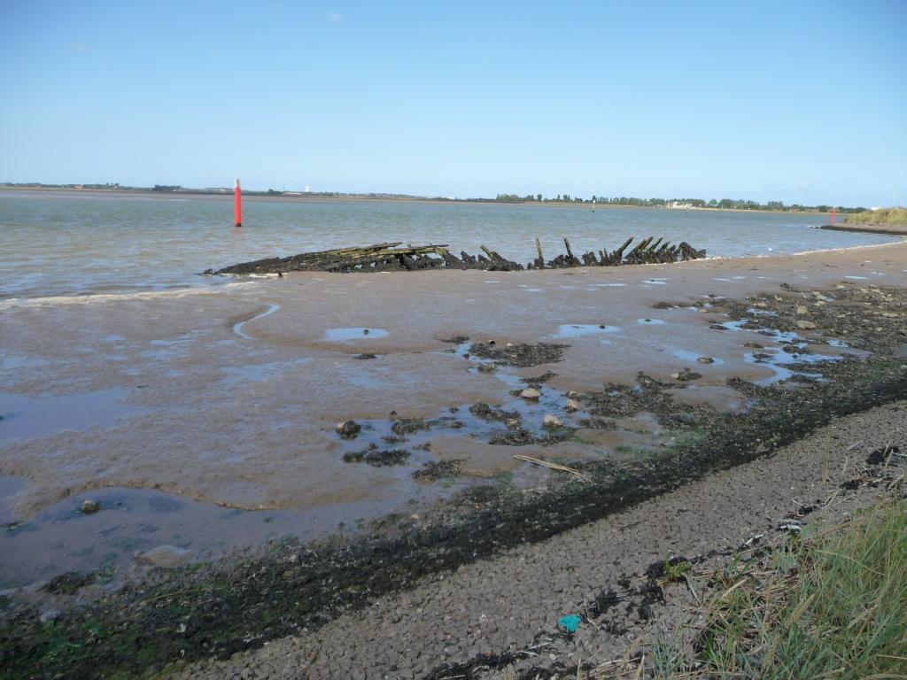 Remains of a sunken boat, Breydon Water © Christine Johnstone ...