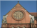 Birmingham School of Art, rose window, west gable