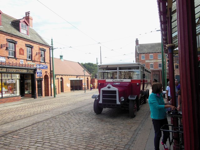 Bus on the village main street