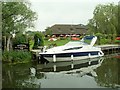 TL5370 : Mooring at the Five Miles Inn by Rose and Trev Clough