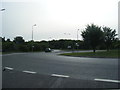 Roundabout at junction 18 at Sandon