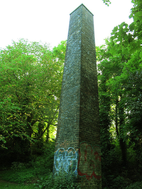 Sewer vent stack by the Water of Leith
