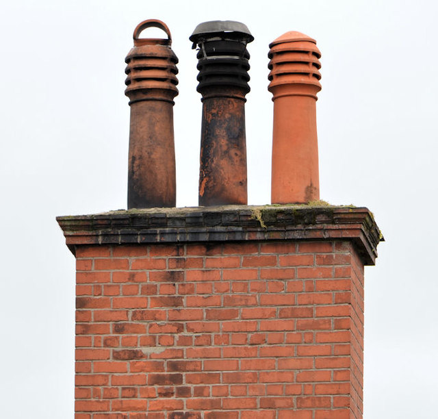 Chimney and chimney pots, Ballyhackamore, Belfast