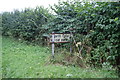 Recycled roadsign near Auckland House