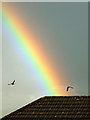 SD4972 : Two jackdaws and a rainbow, Warton by Karl and Ali
