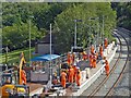 SO1403 : Building a new platform at Tirphil railway station by Robin Drayton
