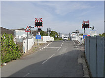TL4658 : Coldham's Road level crossing by Alan Murray-Rust