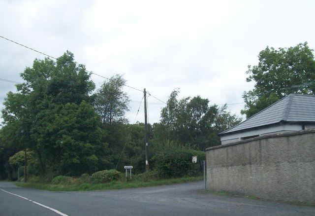 The R164 at the junction with the L28106 at Baltrasna south of Moynalty