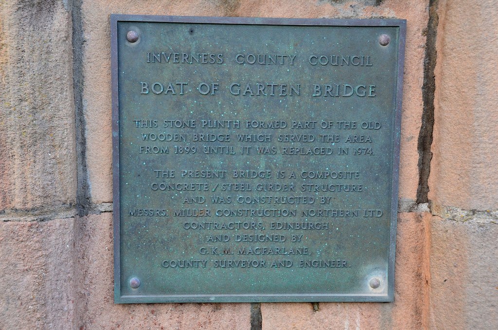 Bridge plaque, Boat of Garten © Jim Barton :: Geograph Britain and Ireland