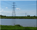 TF5815 : Electricity pylons near the River Great Ouse by Mat Fascione