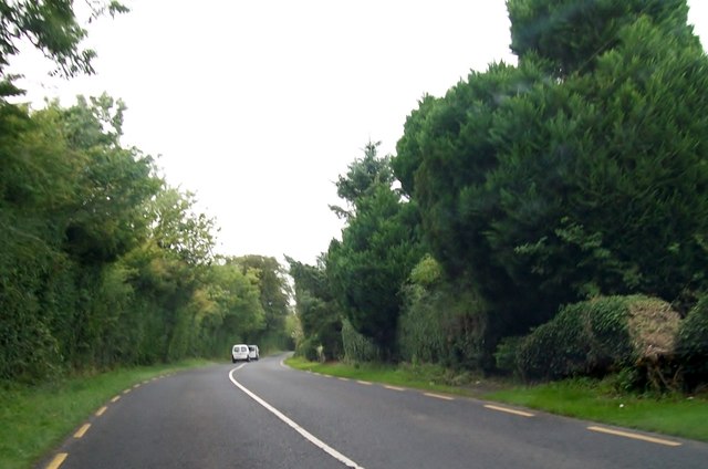 The R164 north of the junction with the Whitecommons Road