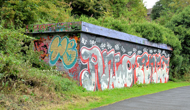 Graffiti, Lagan towpath, Stranmillis, Belfast (September 2013)