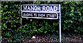 TM1080 : Manor Road sign by Geographer