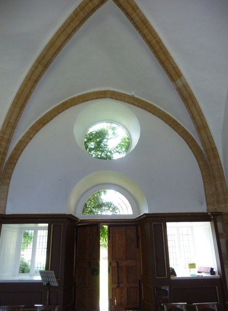 Forde Abbey Chapel: west door