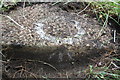 Benchmark on spillway culvert beside A685