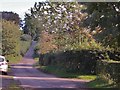 Road by cottages at Mardon