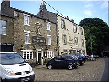 NY8355 : Pair of pubs in the Market Square of Allendale Town by Stanley Howe