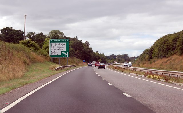 A30 half a mile to Woodleigh Junction 