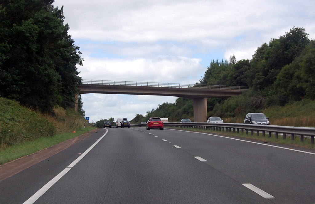 A30 lane bridge © Julian P Guffogg cc-by-sa/2.0 :: Geograph Britain and ...