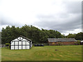 Mock timber-framed shed