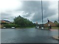 Roundabout at the junction of Kenton Road and Kenton Lane