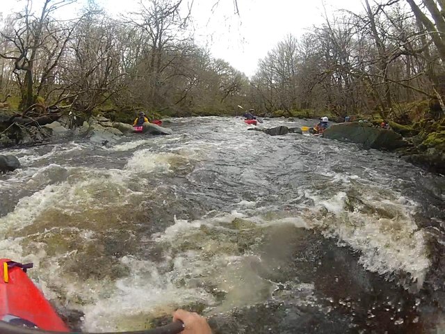 End of a rapid on the River Loy