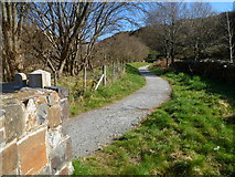 SH5948 : Path along a bank of Afon Glaslyn in Beddgelert  by Jaggery