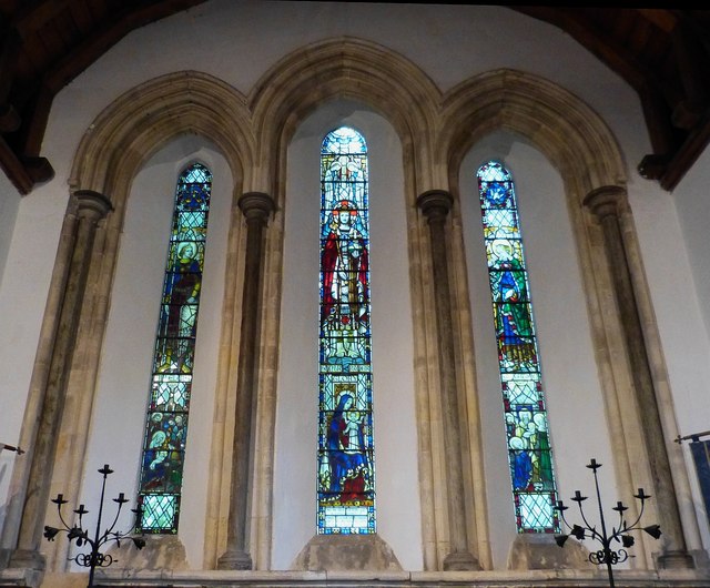 St Mary's, Apuldram - Triple lancet window