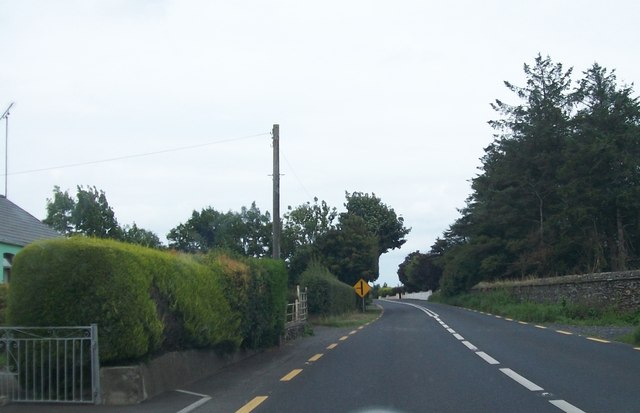 The N52 at the northern end of the linear village of Lackmelch, Meath