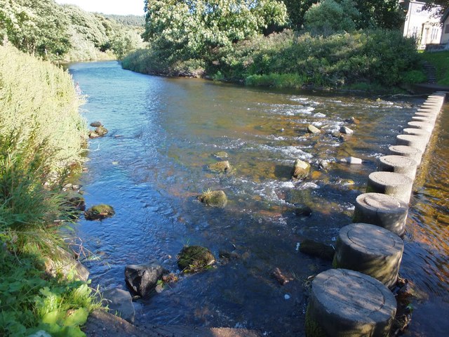 Stepping stones over the Coquet