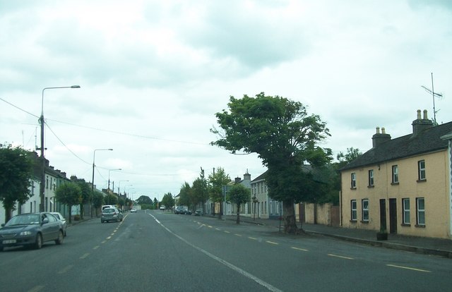 The wide main street of Clonmellon, Westmeath
