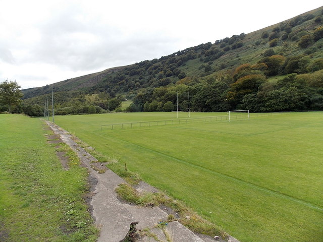Sports pitches in Duffryn Park Blaina